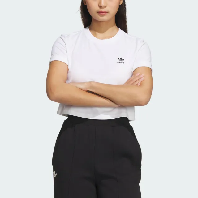 adidas 愛迪達】Adc Crop Top W1 女短袖上衣短版亞洲版基本款百搭穿搭