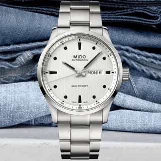 【MIDO 美度】MULTIFORT 先鋒系列 髮絲紋 機械腕錶  女王節(M0384301103100)