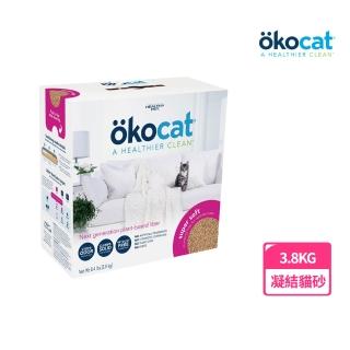 【Okocat 美國安可】凝結木屑貓砂-仿礦細柔3.8KG(貓砂/木屑砂/環保砂/松木砂)