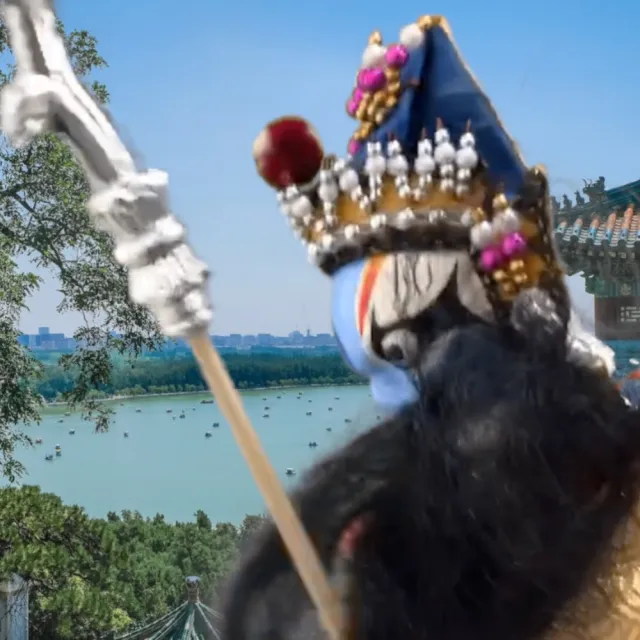 【A-ONE 匯旺】三國武將 藍花臉 布袋戲 送台灣國旗背膠徽章 戲偶架 武生 布偶 人偶 戲偶(布袋戲)