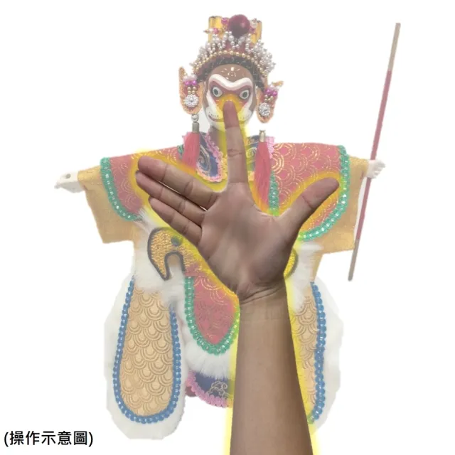 【A-ONE 匯旺】三國武將 藍花臉 布袋戲 送台灣國旗背膠徽章 戲偶架 武生 布偶 人偶 戲偶(布袋戲)