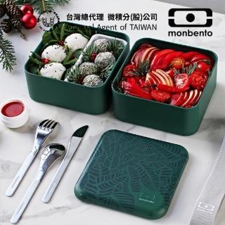 【monbento夢邦多】mb原創方形雙層便當盒-楓丹白露森林(monbento夢邦多法式便當盒餐盒)