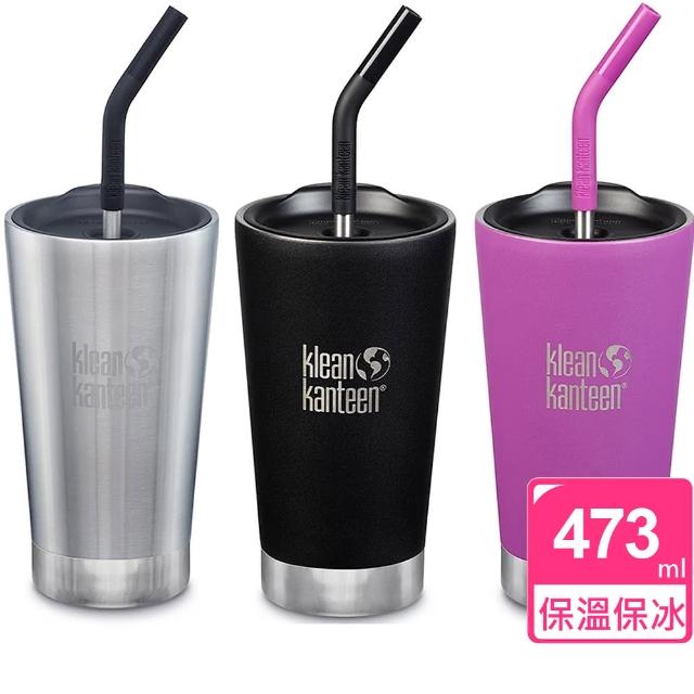 【Klean Kanteen】不鏽鋼保溫鋼杯473ml(附杯蓋+吸管 咖啡杯 保溫杯)