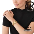 【Michael Kors 官方直營】MK Chain Lock 奢華鎖頭設計排鑽鏈條女錶 金色不鏽鋼錶帶 手錶 25MM MK4711