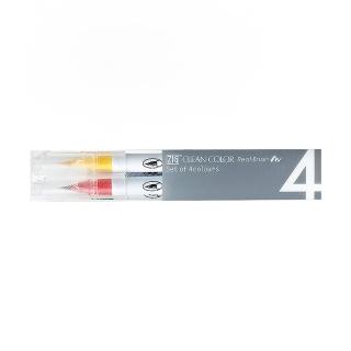 【Kuretake 吳竹】ZIG 彩繪毛筆 4色套組 /組 RB-6000AT-4VC(日本品牌)