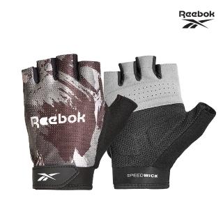 【REEBOK】速乾透氣健身手套-迷彩灰(福利品 M)