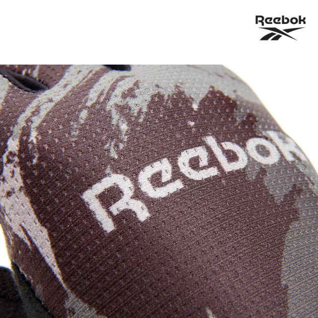 【REEBOK】速乾透氣健身手套-迷彩灰(福利品 M)