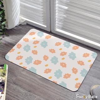 【Great Living 格蕾寢飾】La Belle 抗菌可水洗軟式珪藻土強效吸水地墊60*39cm(多款任選)