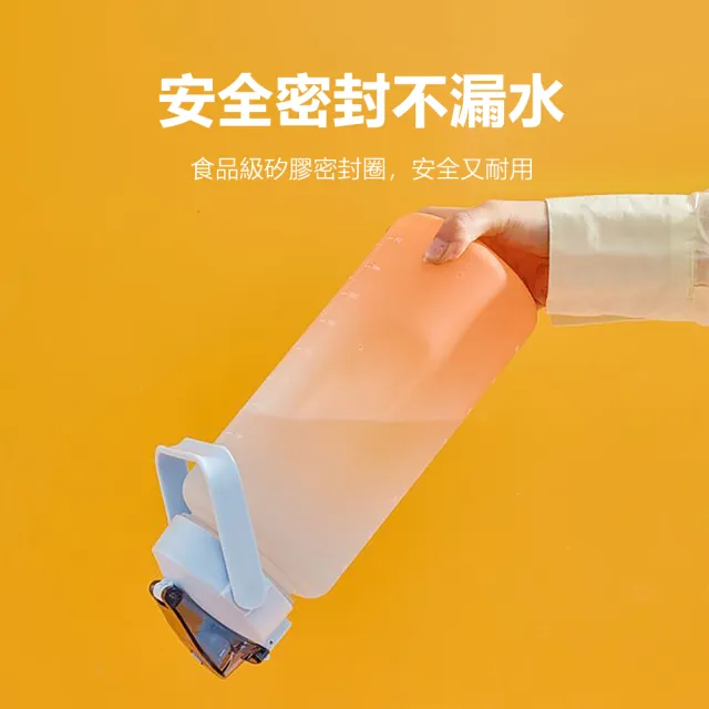 【Perfect 24】大容量漸變色水壺 2000ml(漸層色水壺/運動水壺/吸管水壺/太空杯/耐熱水壺)