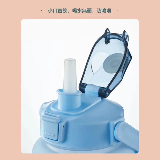 【Perfect 24】大容量漸變色水壺 2000ml(漸層色水壺/運動水壺/吸管水壺/太空杯/耐熱水壺)