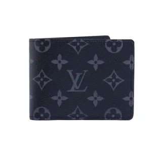 【Louis Vuitton 路易威登】SLENDER 經典老花 黑色 摺疊短夾 錢包(M62294)