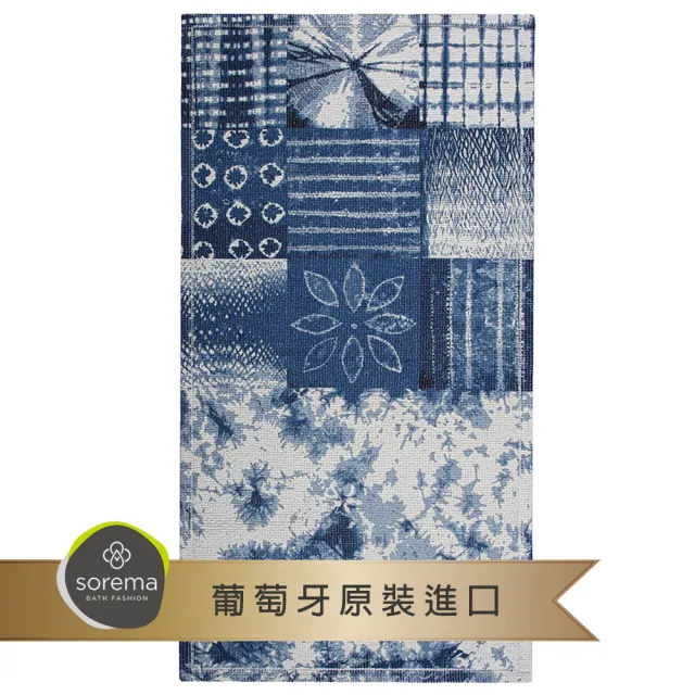 【Sorema 舒蕾馬】可機洗葡萄牙製 AZULEJO 廚房腳踏墊 55x100cm(★地中海優雅居家★)