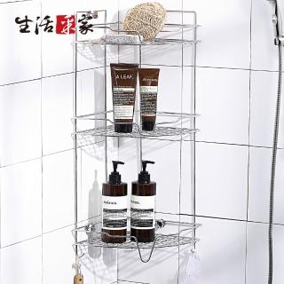 【生活採家】臺灣製掛放二用角落收納架(304不鏽鋼)