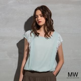 【MAGIQUE WARDROBE】圓領蕾絲雪紡無袖上衣(3色)