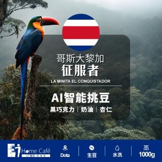 【E7HomeCafe一起烘咖啡】哥斯大黎加征服者水洗咖啡生豆1kg/袋(Ai智慧挑豆生豆)