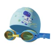 【SUNORO】兒童防水防霧高清泳鏡+矽膠泳帽套組