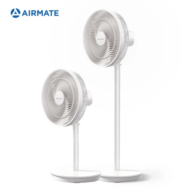 【AIRMATE 艾美特】12吋美型遙控三段式中柱電扇-白(AS3062R)