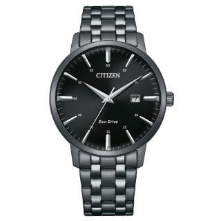 【CITIZEN 星辰】GENTS 都市極簡光動能時尚男錶-黑/40mm(BM7465-84E)