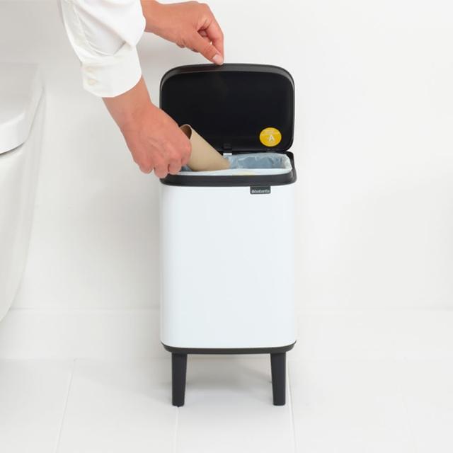 【Brabantia】BO WASTE BIN掀蓋式垃圾桶-4L純淨白(全新款式)