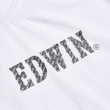 【EDWIN】女裝 人氣復刻款 經典LOGO長版短袖T恤(白色)