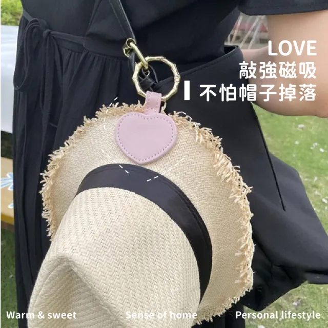 【愛心夾】心型掛式強力磁吸衣帽夾(鑰匙圈 高爾夫帽 漁夫帽 夾子 帽子 吊飾 包包掛 