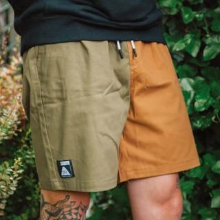 【POLER STUFF】DUSTY SHORT / 風格戶外雙色短褲(苔蘚-橘棕)