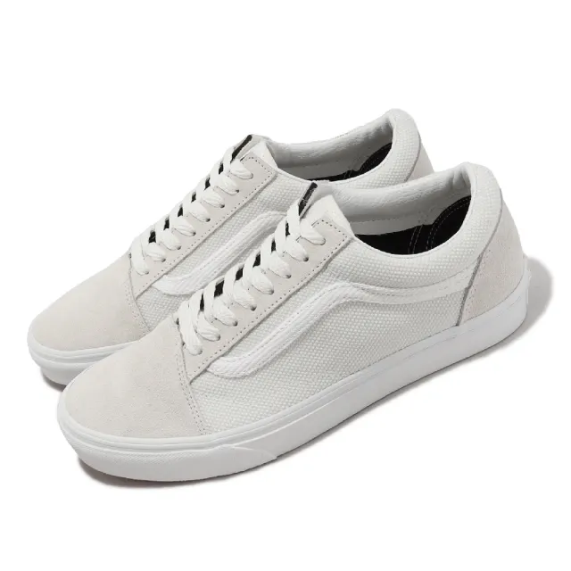 VANS】休閒鞋Old Skool 男鞋女鞋白全白麂皮帆布低筒TEXTURED 小白鞋