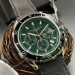 【COACH】COACH手錶型號CH00123(墨綠色錶面銀黑錶殼深黑色真皮皮革錶帶款)