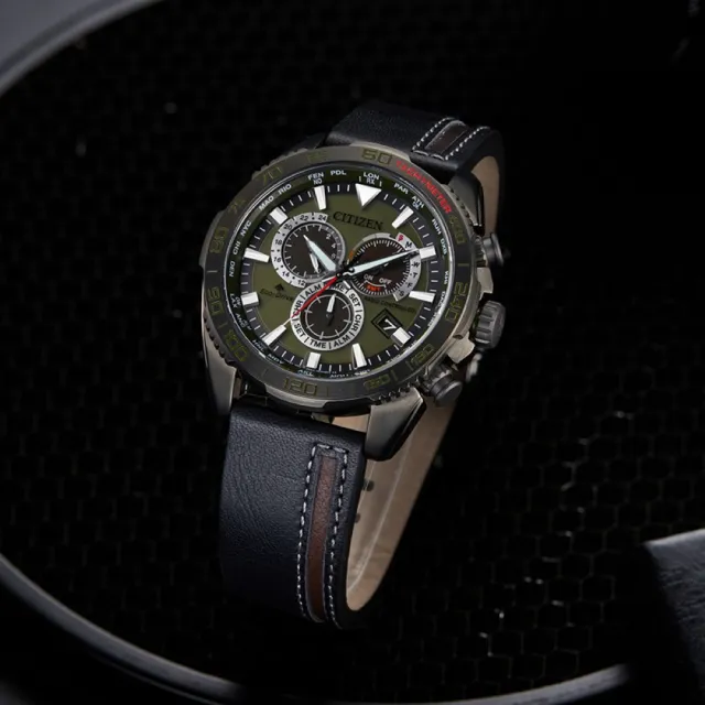 【CITIZEN 星辰】PROMASTER 城市冒險 限量 光動能電波 萬年曆計時手錶(CB5037-17X)
