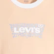 【LEVIS 官方旗艦】女款 復古滾邊短版T恤 / 修身版型 / 馬賽克拼貼Logo 杏仁黃 熱賣單品 A3523-0053