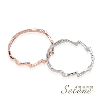 【Selene】簡約波浪造型925銀戒指(二色任選 國際戒圍#11)