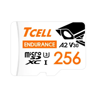 【TCELL 冠元】2入組-MicroSDXC UHS-I A2 U3 256GB(監控專用記憶卡)