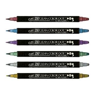 【Kuretake 吳竹】ZIG Clean Color Dot 點點筆 金屬色 單色 /支 TC-8100(日本品牌)