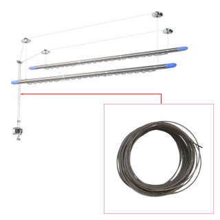 【SW】手搖升降曬衣架配件-12米鋼繩(升降衣架配件)