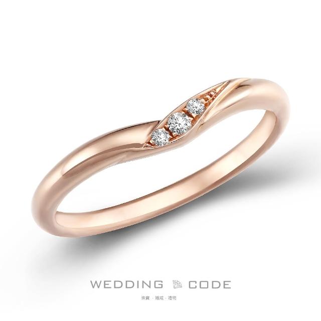 【WEDDING CODE】14K金 2分鑽石女戒 2845玫(天然鑽石 母親節 現貨)