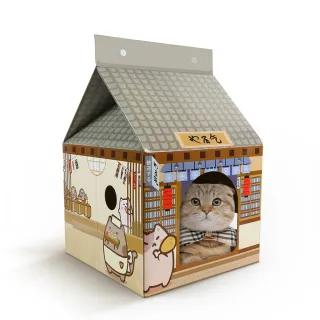 【貓本屋】深夜食堂 牛奶盒造型 貓抓板貓屋