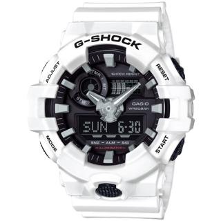 【CASIO 卡西歐】G-SHOCK 街頭潮流雙顯手錶 情人節 禮物(GA-700-7A)