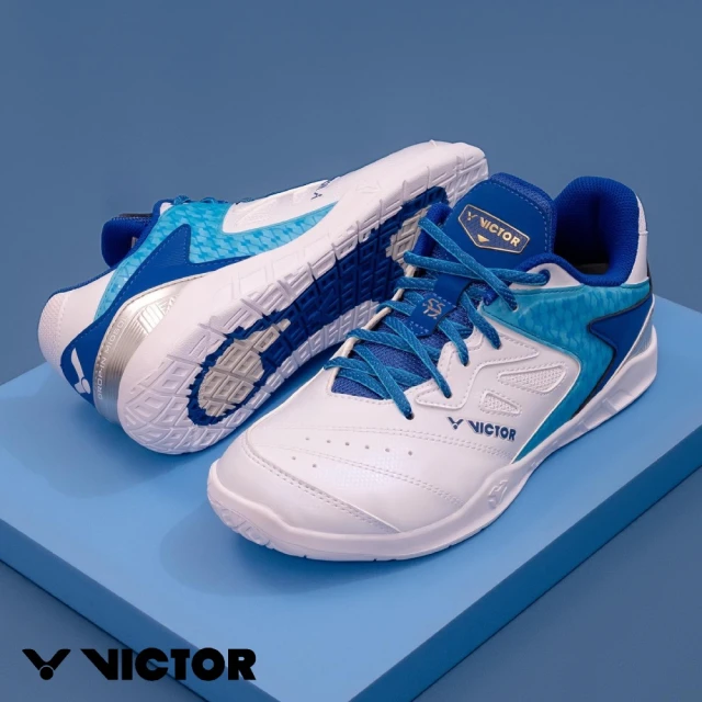 VICTOR 勝利體育 羽球鞋(A970TD AB白/藍紋石