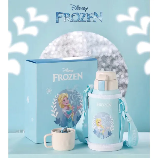 【BEDDY BEAR 杯具熊】冰雪奇緣復古兒童保溫杯 600ml(保溫杯 316不銹鋼 兒童保溫水壺)