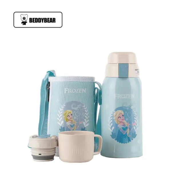 【BEDDY BEAR 杯具熊】冰雪奇緣復古兒童保溫杯 600ml(保溫杯 316不銹鋼 兒童保溫水壺)