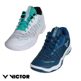 【VICTOR 勝利體育】羽球鞋 羽毛球鞋 超寬楦(A830IV AM/B 亮白/甘桂藍 翅鴨藍)