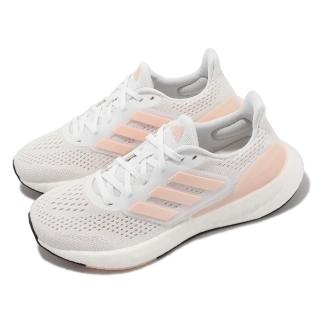 【adidas 愛迪達】慢跑鞋 Pureboost 23 W 女鞋 白 粉 緩震 環保 運動鞋 路跑 愛迪達(IF2392)