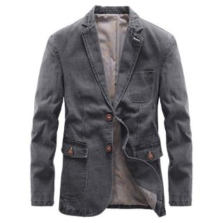 【巴黎精品】現貨+預購 西裝外套休閒西服(商務牛仔薄款修身男外套2色a1ck2)