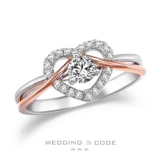 【WEDDING CODE】鉑金14K金 21分鑽戒 4255雙色(天然鑽石 母親節 現貨)