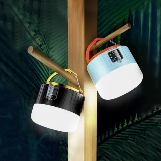 LED太陽能露營燈2入(買一送一/照明燈/帳篷燈/野營燈/停電燈/登山燈/吊掛燈)