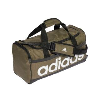 【adidas 愛迪達】包包 Essentials Duffle Bag 男女款 綠 白 行李袋 手提 健身包 愛迪達(HR5354)