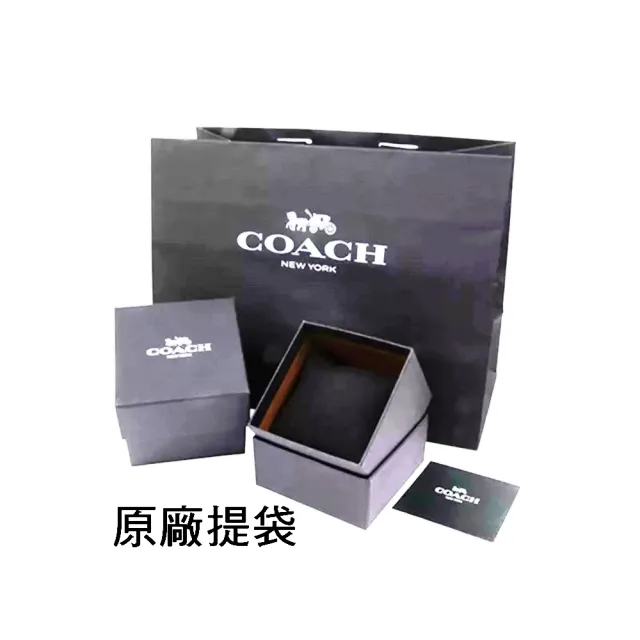 【COACH】官方授權C2 C字LOGO男錶-金x黑色矽膠帶 錶徑41mm-贈高級9入首飾盒(CO14602633)