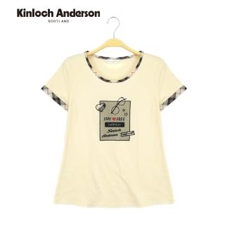 【Kinloch Anderson】圓領可愛塗鴉字母印花上衣 金安德森女裝 KA078300132(鵝黃)