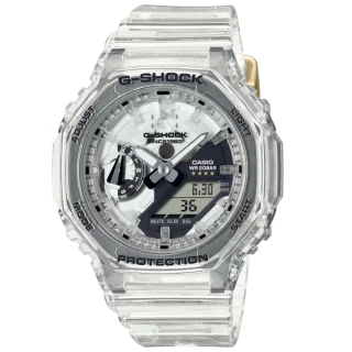 【CASIO 卡西歐】G-SHOCK 40週年限定 獨特透視錶面 半透明 人氣雙顯 GMA-S2140RX-7A_42.9mm