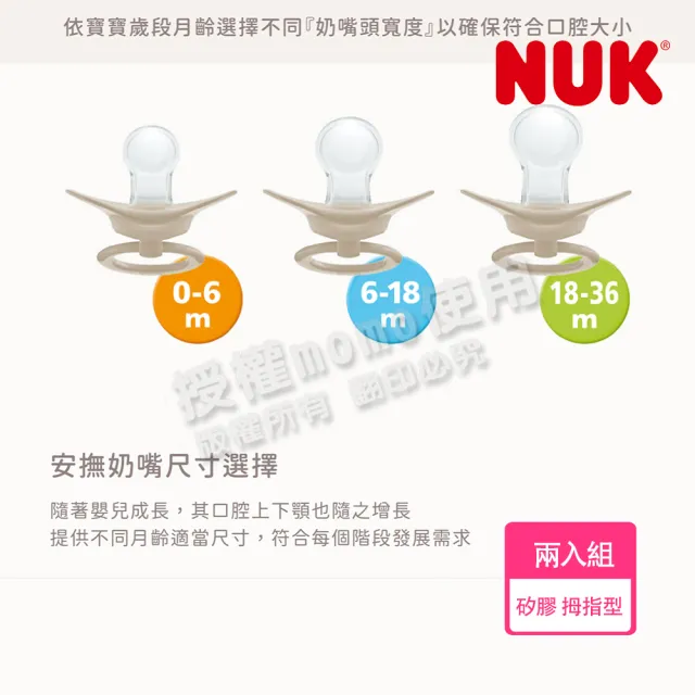 【NUK 官方直營】Nature矽膠安撫奶嘴｜2入